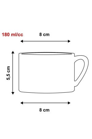 Çay Kahve Espresso Fincanı Minimal19 Çizgisel Kadın 6'lı Fincan Seti Kupa 180 Ml he490259152859 - 2