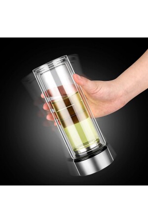 Çay Kahve Termosu Dijital Sıcaklık Göstergeli Cam Termos Mug - 3