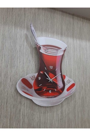 Çay model mutfak duvar Saati 45x30 Cm Uv Baskılı - 3