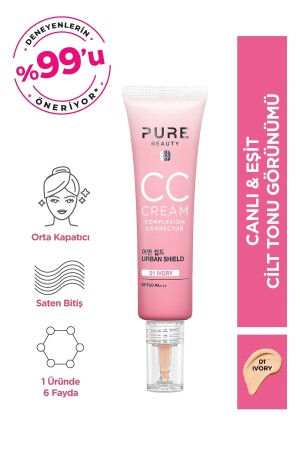 Cc Cream Spf50 Pa Elfenbein 30 ml - Pure Beauty