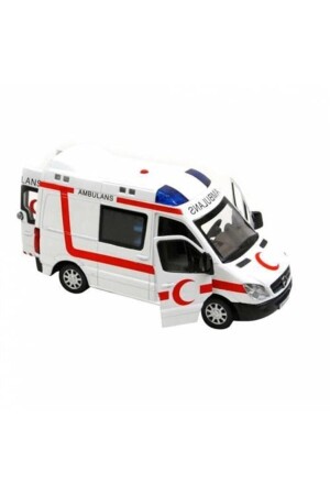 Çekbırak Işıklı Sesli Ambulans, Polis, Itfaiye Ve Jandarma 1:30 Ölçek Oyuncak Araba OYFL01242 - 1