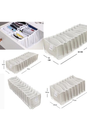 Schubladen-Organizer-Set, 3 Stück, Größe S/M/L - Harika ikizler