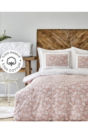 Celerina Pembe %100 Pamuk Çift Kişilik Fitted Nevresim Takımı AyminaMağazacılık363809 - Karaca Home