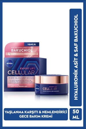 Cellular Expert Doğal Retinol Alternatifi Saf Bakuchiol ve Hyalüronik Asit İçeren Gece Kremi 50 ml 998892 - 3