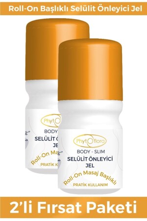Cellulite- und Dehnungsstreifen-Gel mit 2 Roll-on-Massageköpfen - Phytoflora