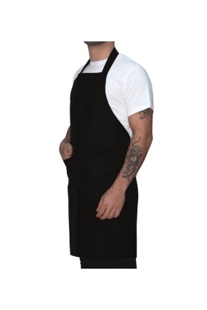 Cepli Şef Garson Kafe Aşçı Barista Siyah Önlük Mutfak Önlüğü Masterchef Cafe Apron Restaurant - 4