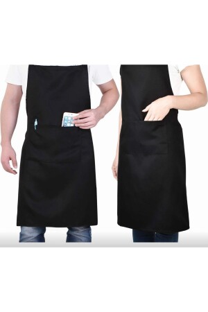 Cepli Şef Garson Kafe Aşçı Barista Siyah Önlük Mutfak Önlüğü Masterchef Cafe Apron Restaurant - 6