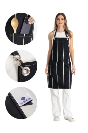 Cepli Unisex Mutfak Önlüğü Çizgili - Enoteks