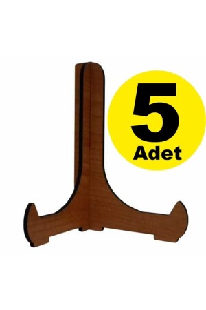 Çerçeve Tabak Teşhir Ayağı Stand Ahşap Stand 9.5cmx11cm Şövalye Ceviz 5 Adet - 2