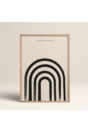 Çerçeveli Boho Bohemian Linear Çizgisel Modern Soyut Art Tablo - Homepack