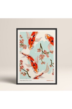 Çerçeveli Japon Tarzı Nanbara Sakujiro Tablo 30x40cm 40x60cm 50x70cm Siyah Beyaz Ahşap Jpn075 - Homepack