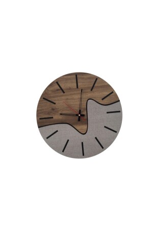 Ceviz Beyaz Siyah Dekoratif Duvar Saati - Yildizsanat