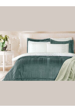 Çeyiz Seti Evlilik Seti Sirius Yeşil Çift Kişilik 13 Parça - Taç