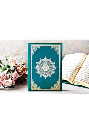 Kuranı Kerim Yeşil Cami Boy Çeyizlik Hediyelik Iri Yazılı 25*34 Sesli Dinleme Gelin Damat Bohcası 106 - 7