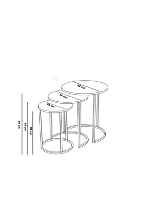 Ceylin 3-Sitzer-Couchtisch, silberfarbenes Metallbein, schwarzer Spiegel PukkaZigon - 4