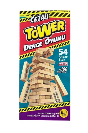 Cezalı Jenga - Denge Oyunu - Doğal Ahşap Jenga CJG-02 - 5