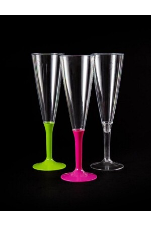 Champagnerglas aus Kunststoff (10 Stück), graue Farbe - 3