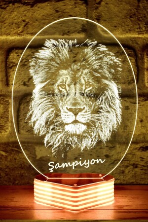 Champion Lion Fan Geschenk 3D-Lampe SAMPIYON2123 - 1