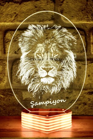 Champion Lion Fan Geschenk 3D-Lampe SAMPIYON2123 - 3