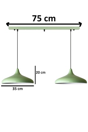 Champion Mintgrüner Kronleuchter, doppelte Hängelampe, Wohnzimmer, Küche, Esstisch, Eingang, Café, Restaurant, BMM7066XXXX98 - 7