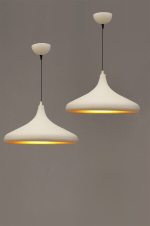 Champion Weißer Doppel-Kronleuchter, Hängelampe, Retro-Lampe, Küche, Wohnzimmer, Tischplatte, Friseurlampen, Kronleuchter 2066whiteikili - 2