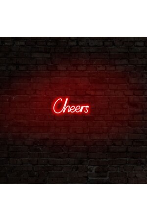 - Cheers - Led Dekoratif Duvar Aydınlatması Neon Duvar Yazısı Sihirli Led Mesajlar -neongraph DEC010060 - 5