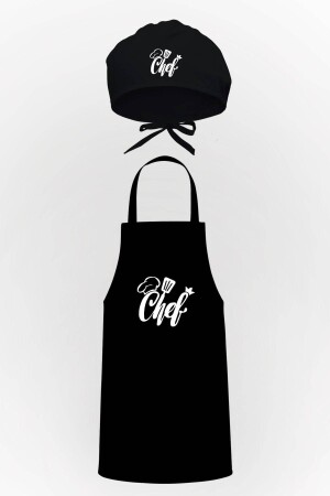 Chef Design Küchenschürze und Haube, Vorteilspaket TTP0496 - 2