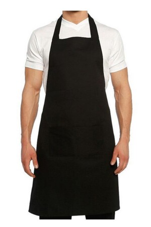 Chef Kellner Cafe Cook Barista Schwarze Schürze Küchenschürze mit Tasche Masterchef Cafe Schürze Restaurant - 2