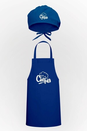 MNZ-Chef Hat Design Kitchen Apron & Bonnet مزايا الحزمة TTP0494 - Tasarım Trend