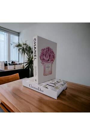 Christian Dior & Chanel 2li dekoratif kutu set Kitap Kutu Set - 2