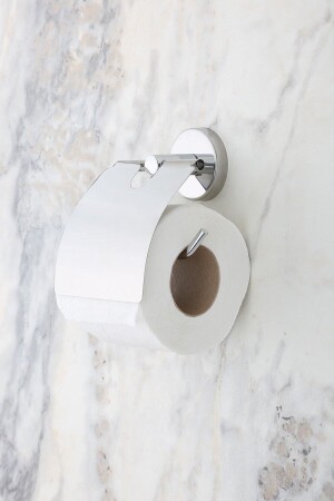 Chrom, quadratischer Handtuchhalter/Toilettenpapierhalter mit breiter Abdeckung, 2er-Set 0947 - 3