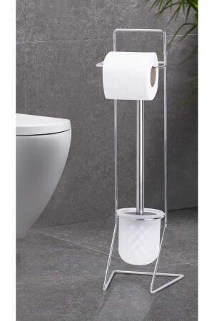 Chrom-redundanter WC-Papierhalter und WC-Bürstenhalter Akb-849 MTF-849 - 1