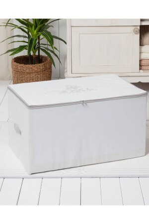 حقيبة السادل المطبوعة من النمط الزهري من MNZ - أبيض/سدي - Madame Coco