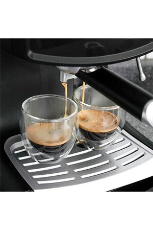 Çift Cidarlı Şeffaf Espresso Cam Bardak 250 ml 2 Adet 250ml GLN-98763 - 4