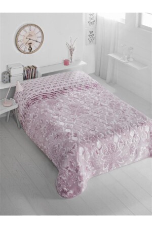 Çift Kişilik Battaniye 4 Kg Süper Soft Viyola Mürdüm - Sarar