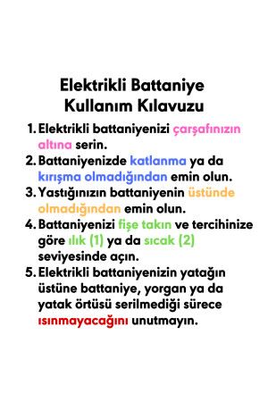 Çift Kişilik Beyaz Elektrikli Battaniye GRICIFT - 6