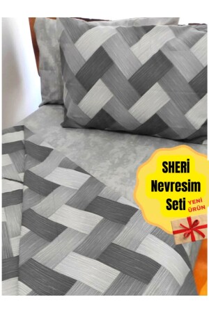 MNZ-Double Gray Duvet Cover Set Zigzag Yenidesen02102714534529 CA25482023 - Sheri Home