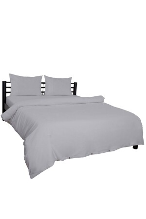 %100 Pamuklu Çift Kişilik Nevresim Takımı | Pamuklu Nevresim Takımı | Açık Gri Nevresim Takımı cotton double duvet cover set - 2