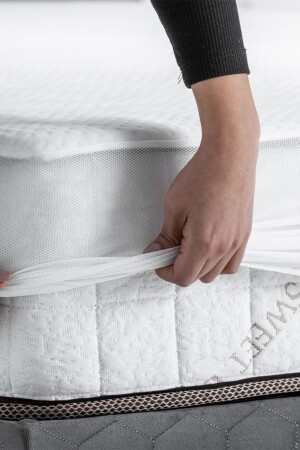 Çift Kişilik Sıvı Geçirmez Ses Yapmaz Yatak Koruyucu Kapitoneli Tam Kenar Lastikli Alez - Britishome Bedding