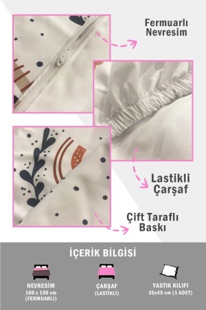 Çift Taraf Baskılı Arabalar Desen, Çarşafsız Baskılı -bebek Nevresim Takımı 1007 - 4