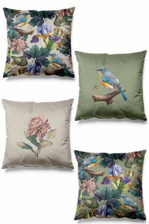 MNZ - مضاعفة الجانب المطبوعة خط الاستواء نمط 4 قطع سويد رمي وسادة القضية - Pilloveland