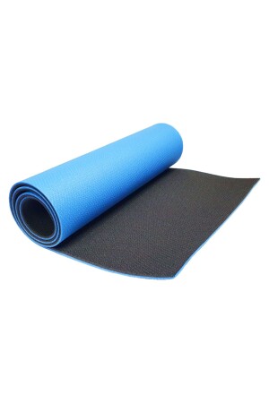 Çift Taraflı 8mm Pilates Minderi Egzersiz Minderi Yoga Matı Pilates Matı Mavi - 2