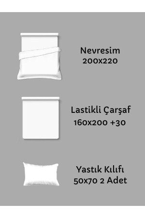 Çift Taraflı Kullanılabilen Çarşafı Lastikli Kırmızı Gri Çift Renk Çift Kişilik Nevresim Takımı NevDüz - 9