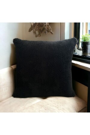 Çift Taraflı Kuzu Peluş Teddy Puffy Polar Dekoratif Kırlent Kılıfı(PUFFY-04) - Skhome