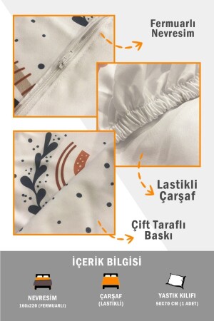 Çift Taraflı Safari Desenli Çarşafsız Takım -baskılı Tek Kişilik Nevresim Takımı 88130 - 5