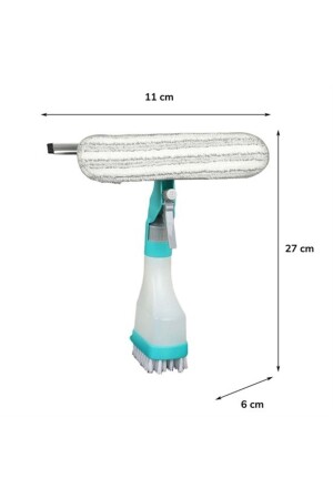 Çift Taraflı Spreyli Cam Sil Çok Fonksiyonlu Pratik Pencere Ayna Fayans Temizleyici Aparat - 5