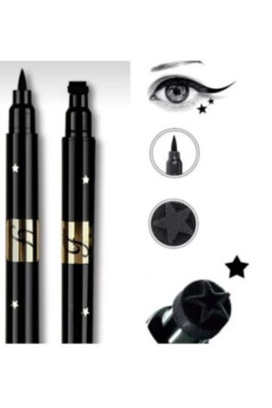 Çift Uçlu Yıldız Desenli Eyeliner - 1