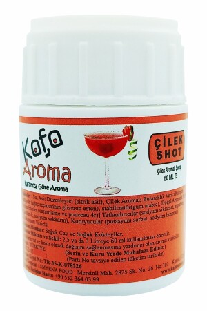 Çilek Aromalı Kokteyl Şurubu - Punch Yapım Kiti - Çilek Shot ( 3 Litre Içecek Yapımı ) 60 gr - 2