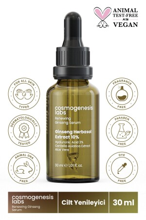 Bariyer Güçlendirici Ginseng Cilt Serumu 30ml Vegan Sıkılaştırıcı Yenileyici Antiaging (%10 GİNSENG) CGL106 - 1