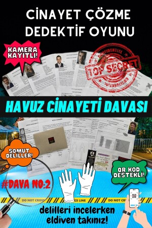 Cinayet Çözme - Dedektif Oyunu - Katil Kim Oyunu - Suçlu Kim - Suç Çözümleme Oyunu - Havuz Davası - 2